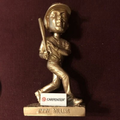 Jimmy Rollins Gold Series Bobble Head, 2016 Reading Fightin’ Phillies Baseball Foto 1 de 4
