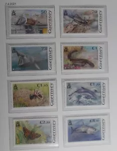 Guernsey 2021 MNH SET Europa Endangered Wildlife. Fish Insects Birds.. - Picture 1 of 3