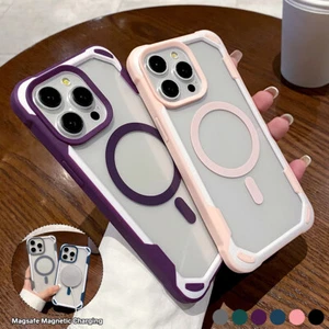 For iPhone 16 15 14 13 12 Pro Max Magnetic Mag Safe Shockproof Bumper Case Cover - Picture 1 of 21