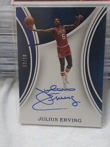 Rare HOF 2015 -16 Immaculate Collection Julius Erving ON Card Auto /10