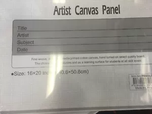 5 Blank Panels 16"X20"Artist Canvas Panel Board Art Drawing 40cmX50cm Bulk - Picture 1 of 1