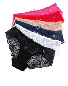 6 pack Sexy Lace Underwear for Women, Invisible Seamless Cotton Panties Medium - Picture 1 of 2