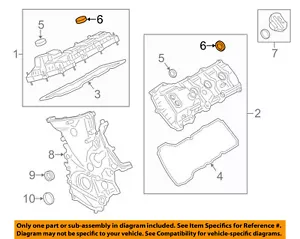 Cubiertas de distribución de válvula OEM FORD - Sello de cubierta de válvula BR3Z6C535B - Imagen 1 de 2