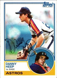Danny Heep Signed autographed MLB Baseball card 1983 Topps #538 Astros