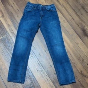 7 For All Mankind Jeans Kids 12 Blue Slimmy Boys Denim Stains - Picture 1 of 9