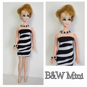 DAWN DOLL CLOTHES - B&W MINI DRESS and JEWELRY Set HM Fashion NO DOLL dolls4emma - Picture 1 of 5