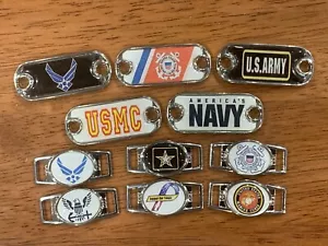2 ~ Armed forces - Military Paracord Charms Oval or Mini Dog Tag shoelace charms - Picture 1 of 26
