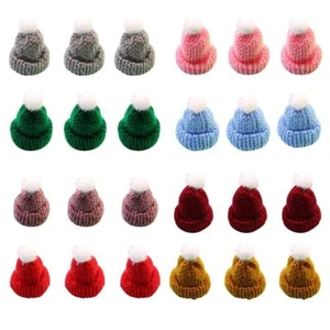 10pcs Yarn Doll Hats Knitting DIY Sewing Crafts Mini Christmas Hats Christmas - Picture 1 of 14