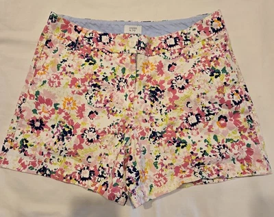 Pantalones Cortos Para Mujer Crown & Ivy 'Caroline' Calce Clásico Rosa Verde Floral Elastizados Talla 8 Foto 1 de 4