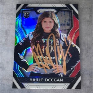 Hailie Deegan MONSTER ENERGY NASCAR signed card 2018 PANINI PRIZM #30 RWB ROOKIE - Picture 1 of 1