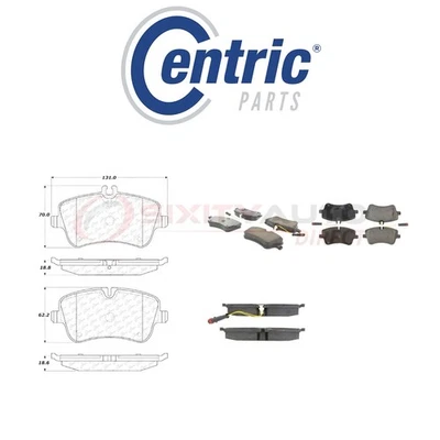 Centric Ceramic Disc Brake Pads w Shims for 2009-2011 Mercedes-Benz SLK300 gw - Image 1 of 4