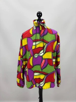 Mens vintage fleece jacket Puma Size M/L Color Multicolor Duties Paid (USA) - Image 1 of 4