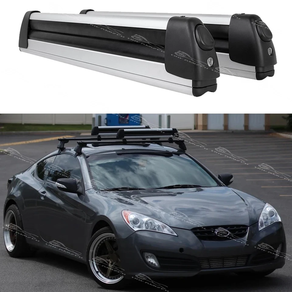 Barras transversales portaequipajes de techo de aluminio para Hyundai Genesis cupé Foto 1 de 4