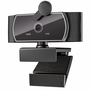 Webcam mit Mikrofon USB Full HD 1080p 30fps Webkamera 360°Drehung für PC, Laptop - Bild 1 von 8