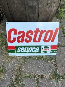 Castrol Service Steel Sign 12 x 8 Inches - Picture 1 of 2