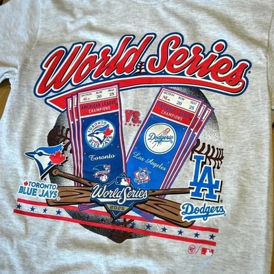 Camiseta 2025 MLB Serie Mundial Toronto Azulejos Vs. LA Dodgers Reimpresión Foto 1 de 2