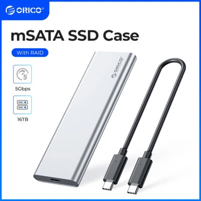 ORICO 2 Bay mSATA SSD Case Type-C USB3.1 10Gbps Gen2 Support Raid 0 PM 4TB Max - Image 1 of 4