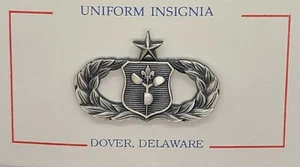 US AIR FORCE METEOROLOGIST LEVEL 7 BADGE -SILVER OXIDIZED - Picture 1 of 1