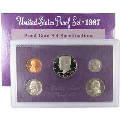 1987 Clad Proof Set U.S. Mint Original Government Packaging OGP - Image 1 of 4