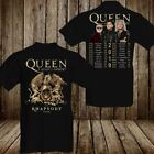 Queen And Adam Lambert Rhapsody Concert Tour 2019 T-Shirt 2 Sides Cotton Men Shi