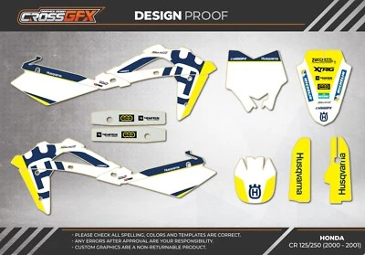 2005 2006 2007 TC 250 Graphics Kit for HUSQVARNA TC250 Decals Stickers Moto - Imagem 1 de 4