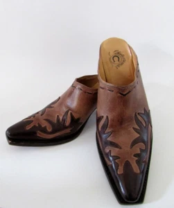 Mulas Charlie Horse Western de cuero marrón dos tonos talla 8,5 - Imagen 1 de 10