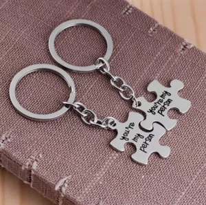 "You're My Person"- Puzzle Piece Keychain Pair - Order comes with Both Keychains - Picture 1 of 5