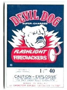 Vintage Devil Dog Firecracker Label MAGNET for Fridge Metal 100's in store! - Picture 1 of 2