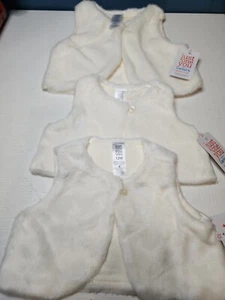 Carters Baby Girls Size 18 M ,12 M , Soft Fuzzy Vest - Picture 1 of 5