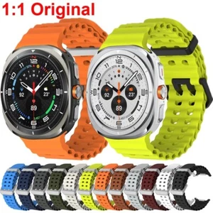 1:1 ✅ Marine Band For Samsung Galaxy Watch Ultra 47mm Strap Silicone Sport - Picture 1 of 30