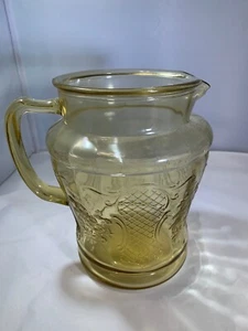 Depression Glass “Bouquet And Lattice” 80oz Pitcher (Amber) - Picture 1 of 6