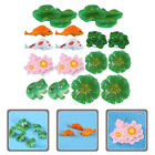  Synthetic Resin Tiny Goldfish Statue Artificial Floating Flowers