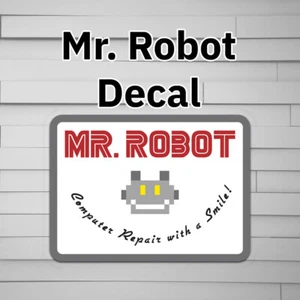 M. Autocollant robot (autocollant vinyle pour voiture ordinateur portable fenêtre gobelet bouteille d'eau) symbo - Photo 1/6