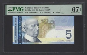 Canada 5 Dollars 2006 BC-67a Uncirculated Grade 67 - Picture 1 of 2