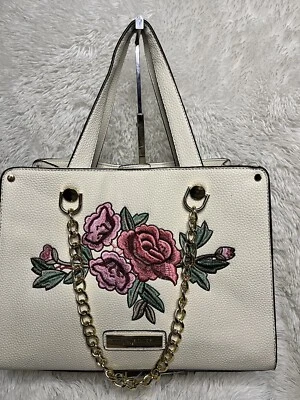 Bolso mediano dorado MARC ANDREW NEW YORK crema, flor rosa blanco roto ~ monedero Foto 1 de 4