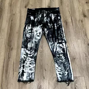 Levis Premium 510 Skinny Jeans Herren 34x24 schwarz Stretchfarbe besprittert beschnitten - Bild 1 von 12