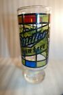 Vintage Miller High Life Beer - “Stained Glass” Pedestal Beer Glass 6.5" Tall