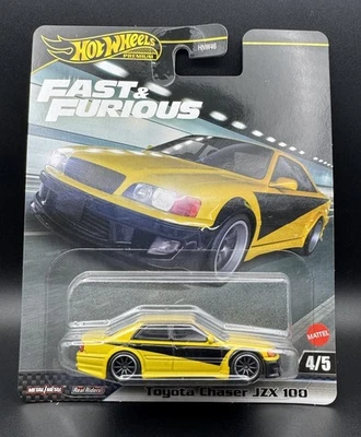 风火轮 Premium 2025 Fast & Furious 丰田追逐者 JZX 100 黄色 4/5 JDM 全新 — 第 1/2 张图片