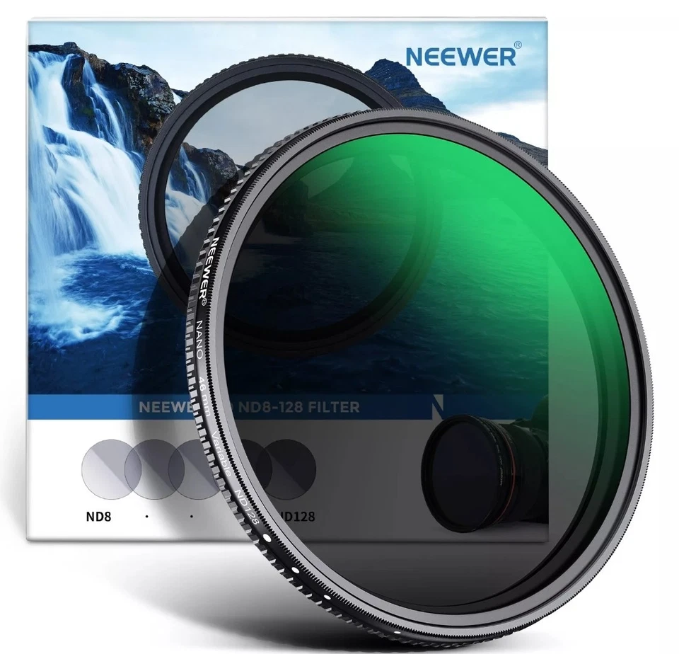 Filtro ND variable de 46 mm NEEWER ND8-ND128 para cámara filtro de lente HD ultra delgado Foto 1 de 1