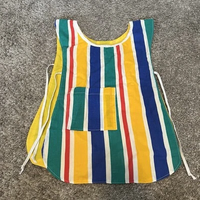 Delantal vintage para niños Art Smock rayas años 90 Y2K Foto 1 de 4