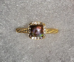Natural Square Half Carat Boulder Opal In An Adjustable Sterling Silver Setting - Picture 1 of 4
