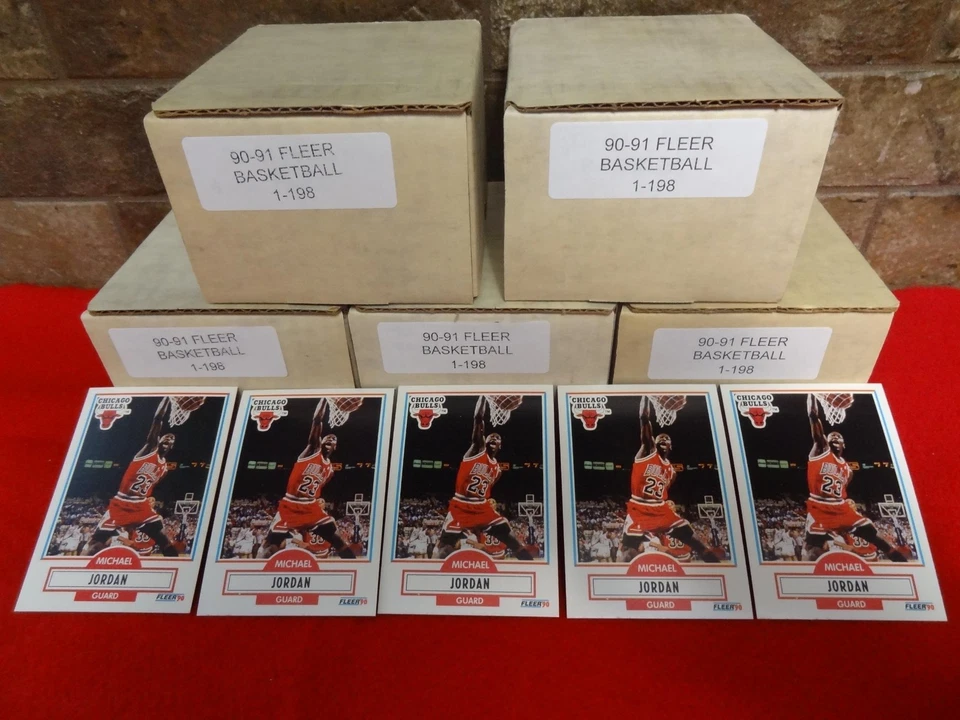 Juegos completos de baloncesto Fleer 1990-91 (5) #1-198 Jordan, Bird, Magic, Salón de la fama Foto 1 de 1