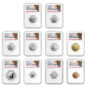 2018-S Silver Reverse Proof Set PF-70 NGC (Early Releases) - Picture 1 of 11