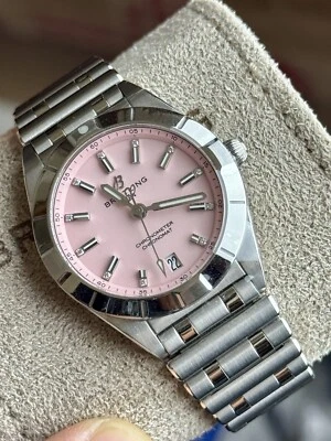 Breitling Chronomat 32 Pink Diamond Dial Stainless Steel Watch A77310101K1A1 - Image 1 of 2