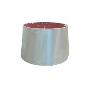 Interiors 1900 Rochamp Freya 16in White with Red Lining Tapered Drum Silk Shade - Picture 1 of 4