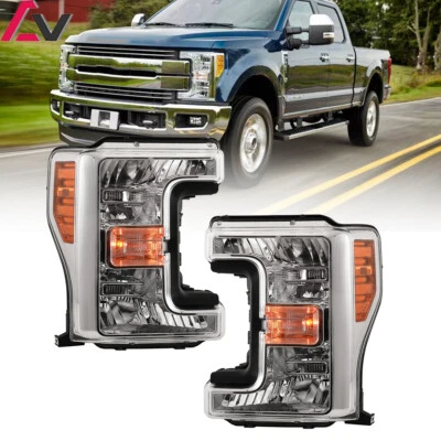 Faros para Ford F-250 F350 F450 Super Duty 2017 2018 2019 lámparas cromadas diestro+derecho Foto 1 de 4