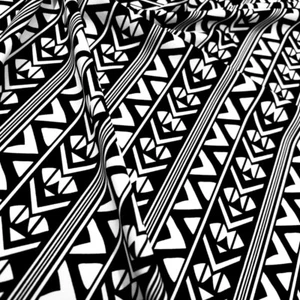 Spandex Fabric Stretch Black & white Geometric Print 60" W by Yard for Swimwear - Picture 1 of 5