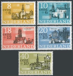 Países Bajos B397-B401, bisagras.Michel 843-847. Bienestar infantil 1964. Vistas. - Imagen 1 de 1