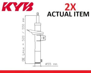 Juego De 2 Amortiguadores Frontales KYB, KYB3358015 - Imagen 1 de 1