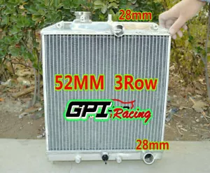 3Row ALUMINUM RADIATOR For 1992-2000 Honda Civic EK EG D15 D16 28MM In/Outlet MT - Foto 1 di 9